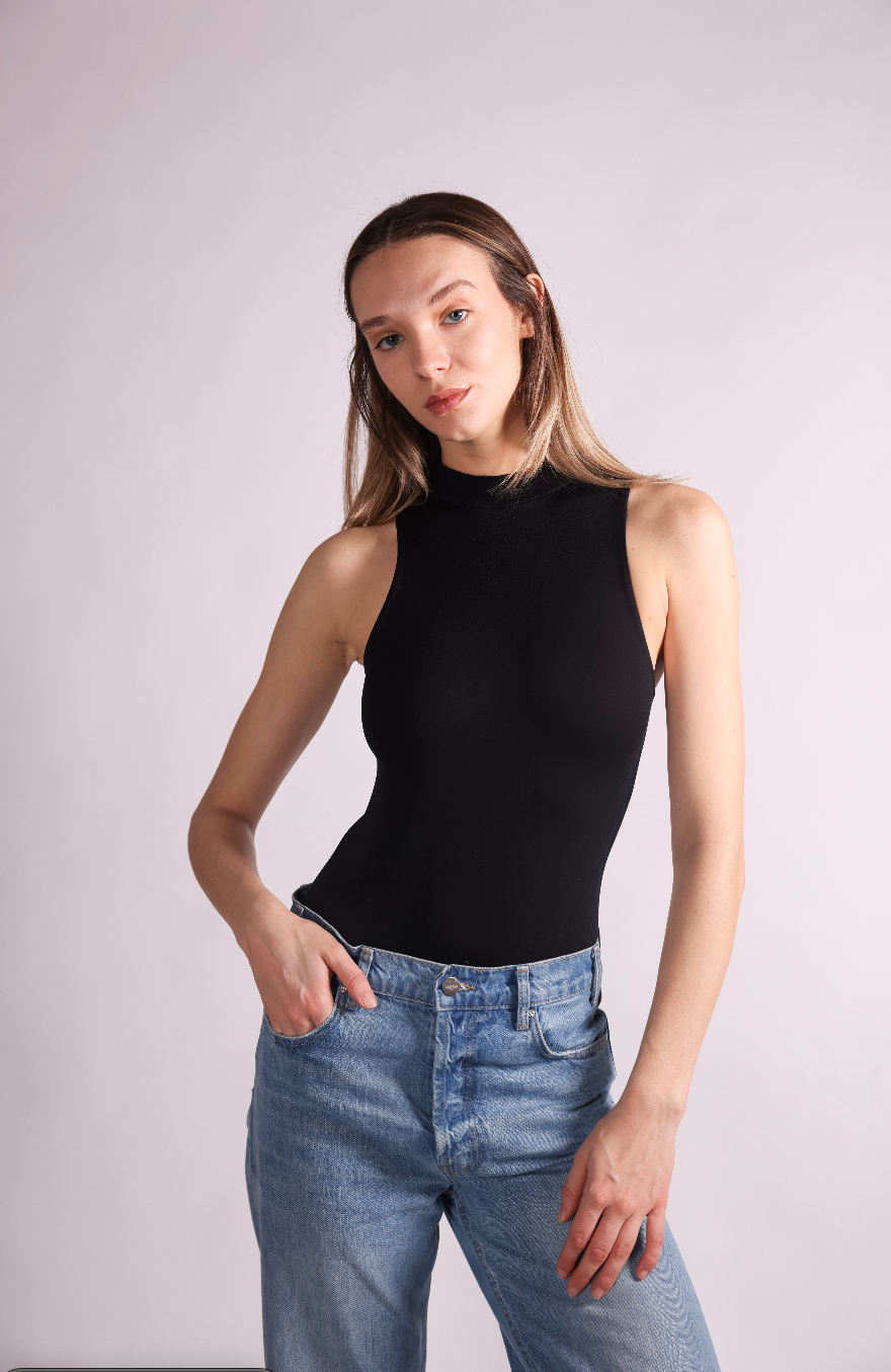 Sleeveless Mock Neck Bodysuit