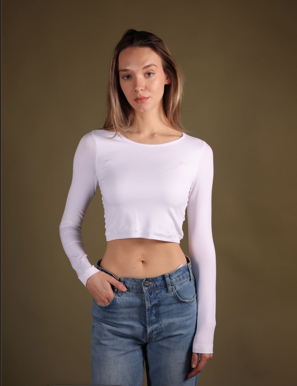 Crop Long Sleeve Tee
