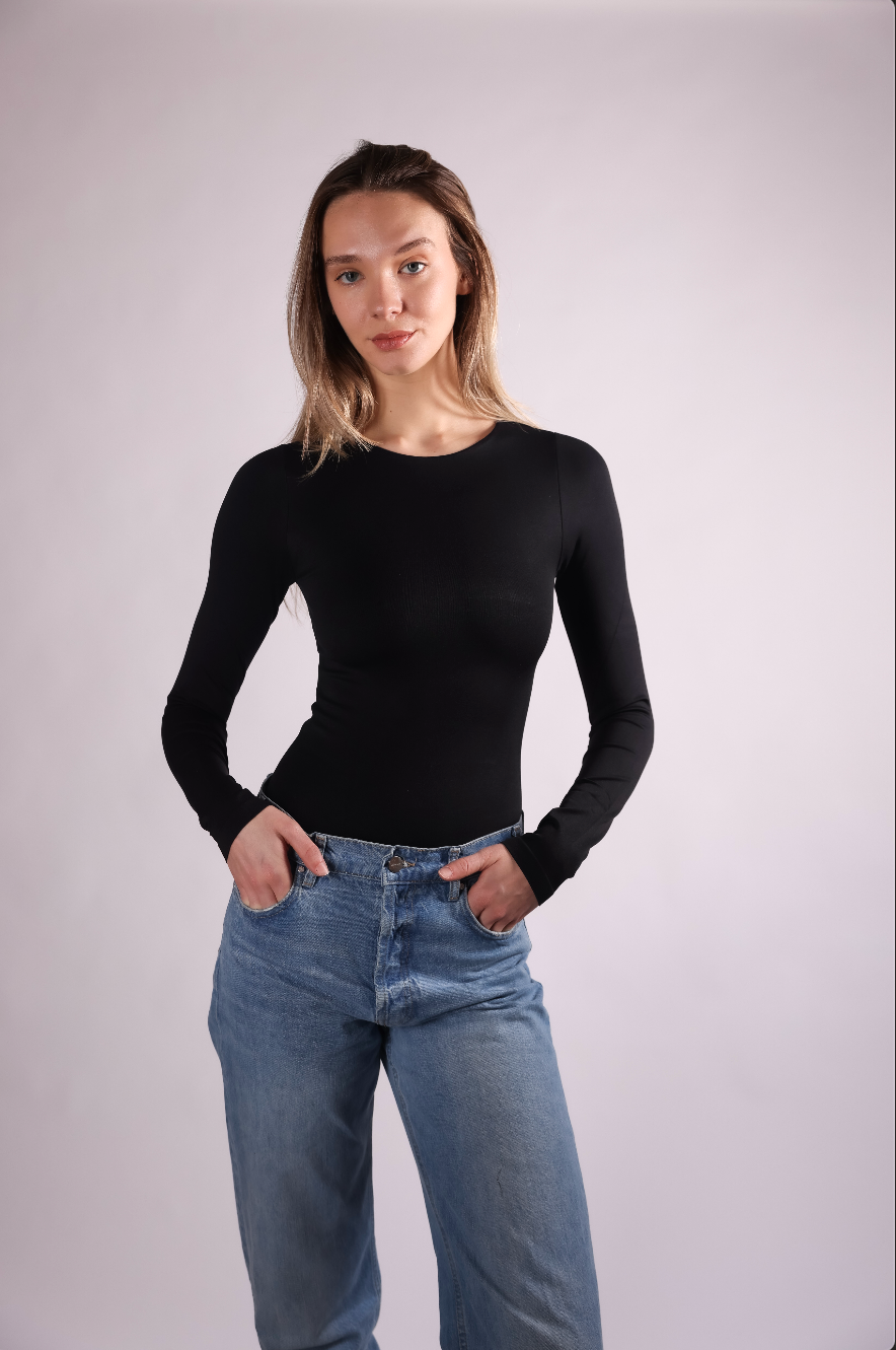 Long Sleeve Crew Neck Bodysuit